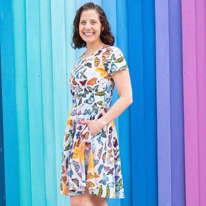 Adult Butterfly Evolution Super Twirler Dress with Pockets