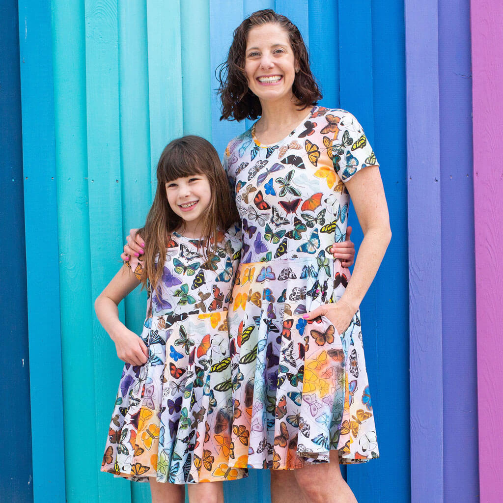 Adult Butterfly Evolution Super Twirler Dress with Pockets