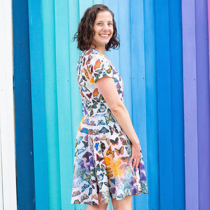 Adult Butterfly Evolution Super Twirler Dress with Pockets