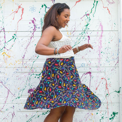 Adult "Party in the DNA" Chemistry Skirt With Pockets